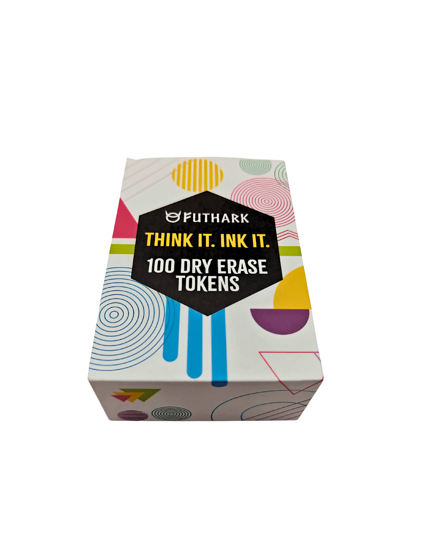 Futhark 100 Dry Erase Tokens for DND – Reusable RPG Tokens in 2 Sizes for Combat Tracking, Initiative, Conditions, and Effects – Reusable Circle Markers for Tabletop Board Games Accessories (100 PCS)