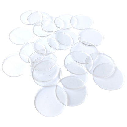 25 Pcs Round Acrylic Model Bases 1-inch for DND Miniatures, Warhammer and Other RPG Minis, or Wargames Table