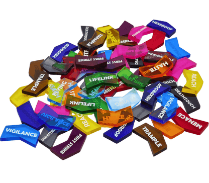 MTG Keyword Counters - Set of 60 Color Coded Tokens for Magic: The Gathering